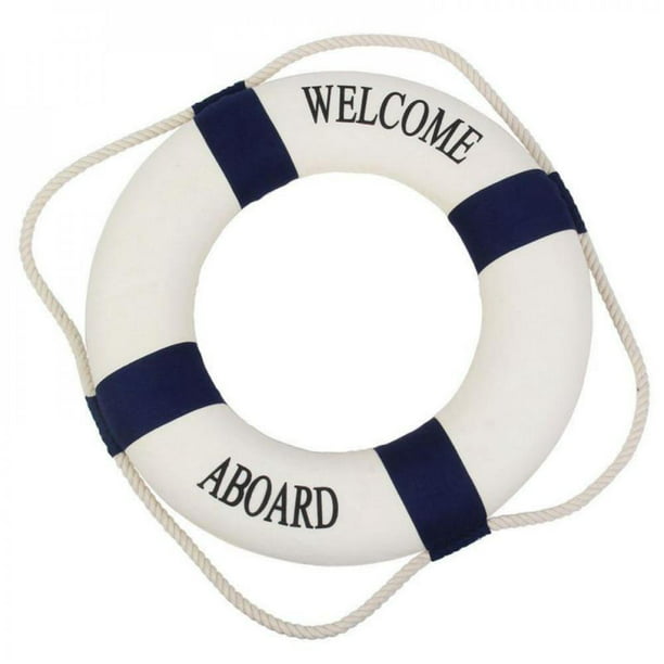 Decorative Welcome Nautical Lifebuoy Ring Wall Hanging Home Decor C